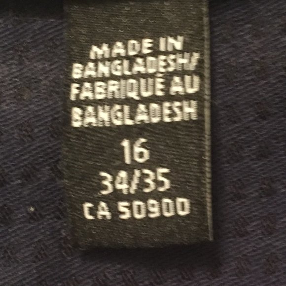 Geoffrey Beene Men's Long Sleeve Dress Shirt -Blue/Black checkered - Picture 4 of 7